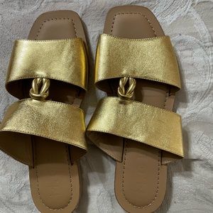 M. Gemi the Guilia gold knotted sandals, size 40/ us size 9.5